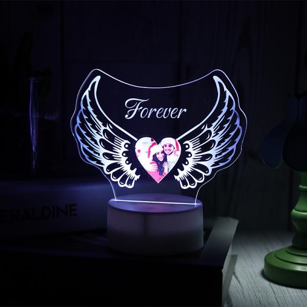 Personalized Angel Wing Night Light，Custom Gifts Birthday Gift Ideas