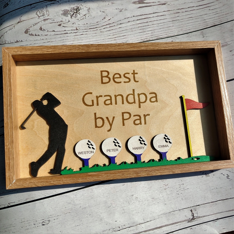 🏌⛳Wooden Golf Sign - Personalized Gift for Husband & Grandpa