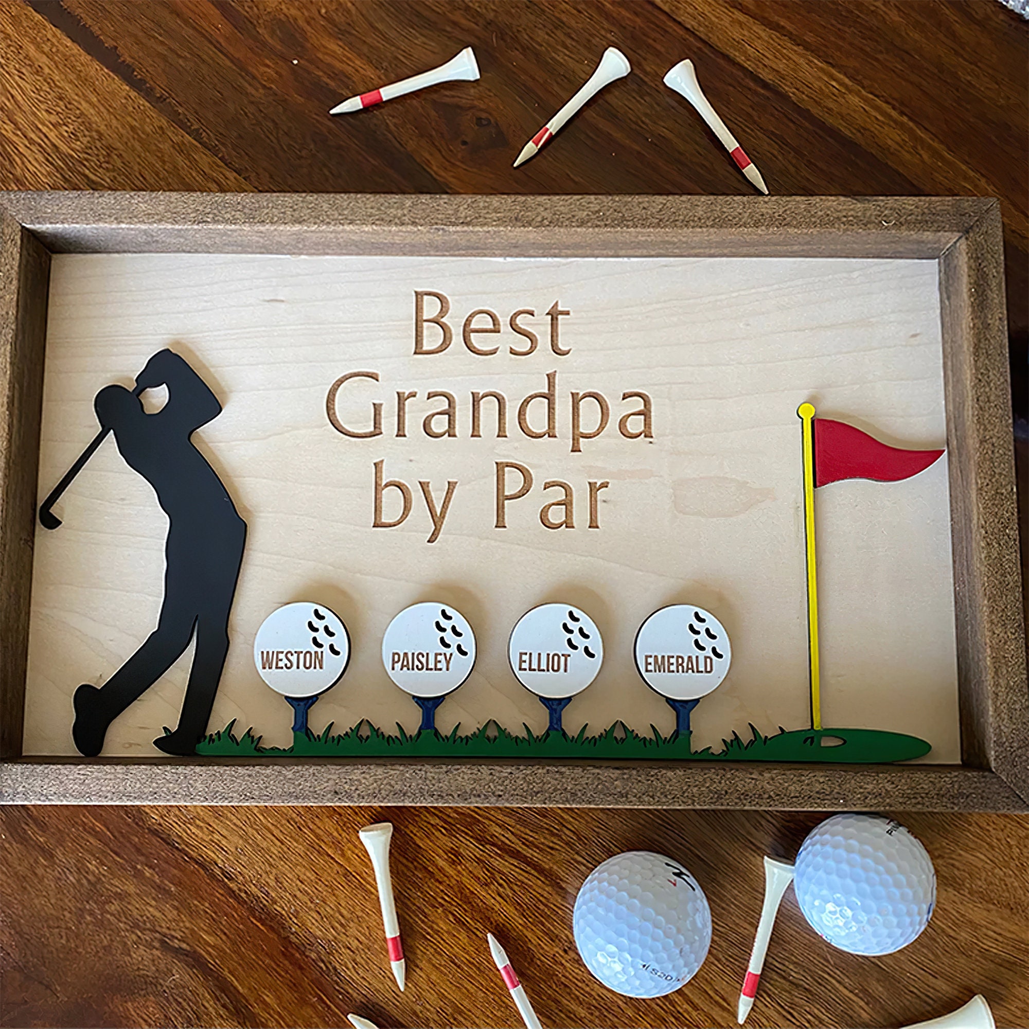 🏌⛳Wooden Golf Sign - Personalized Gift for Husband & Grandpa