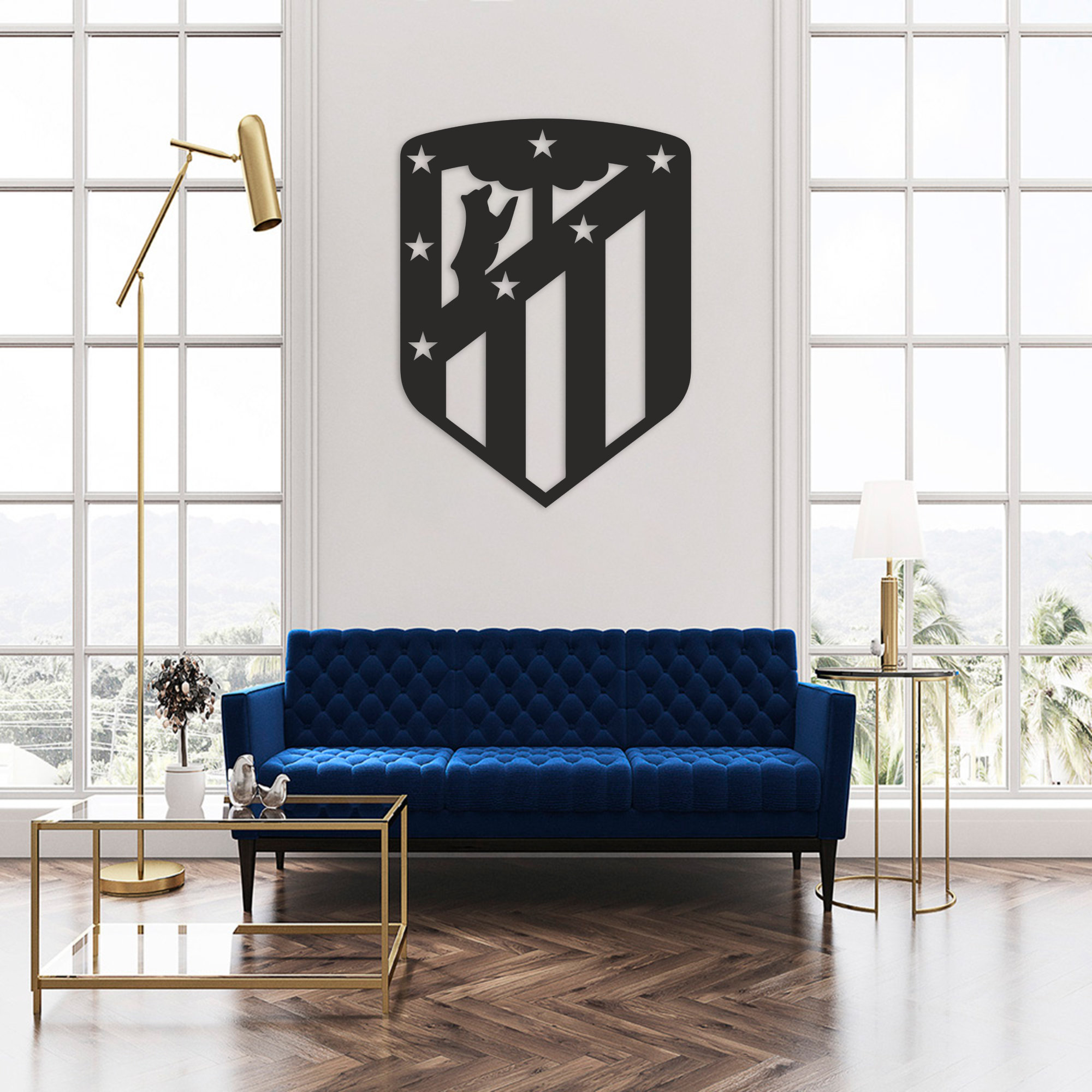Atletico Madrid, Football Metal Art Gift
