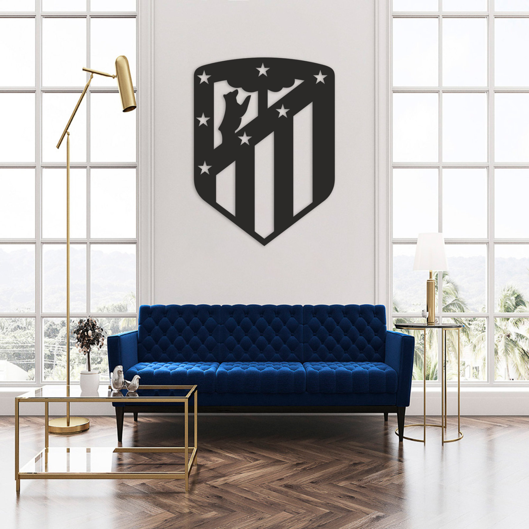 Atletico Madrid, Football Metal Art Gift