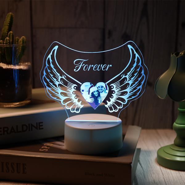 Personalized Angel Wing Night Light，Custom Gifts Birthday Gift Ideas