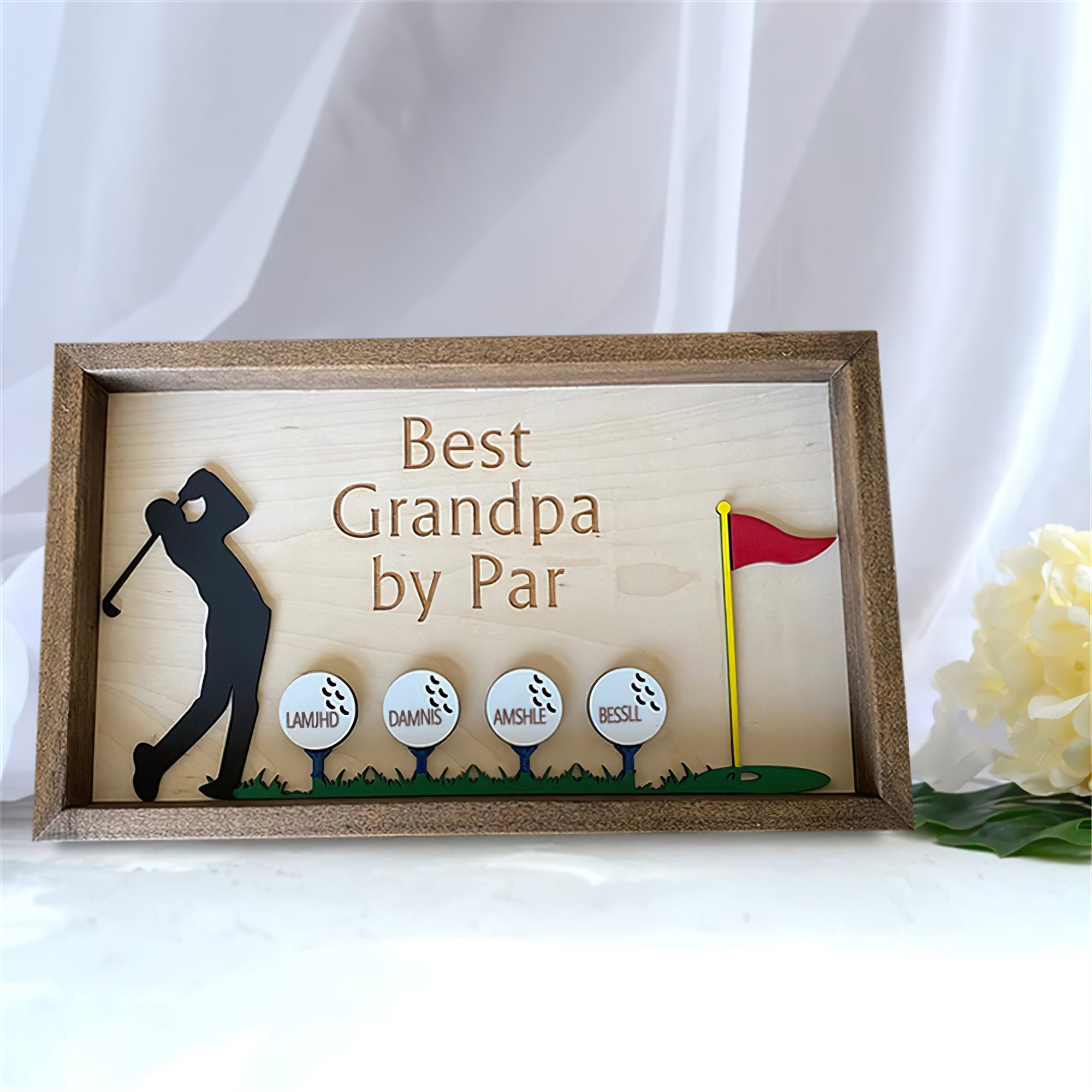 🏌⛳Wooden Golf Sign - Personalized Gift for Husband & Grandpa