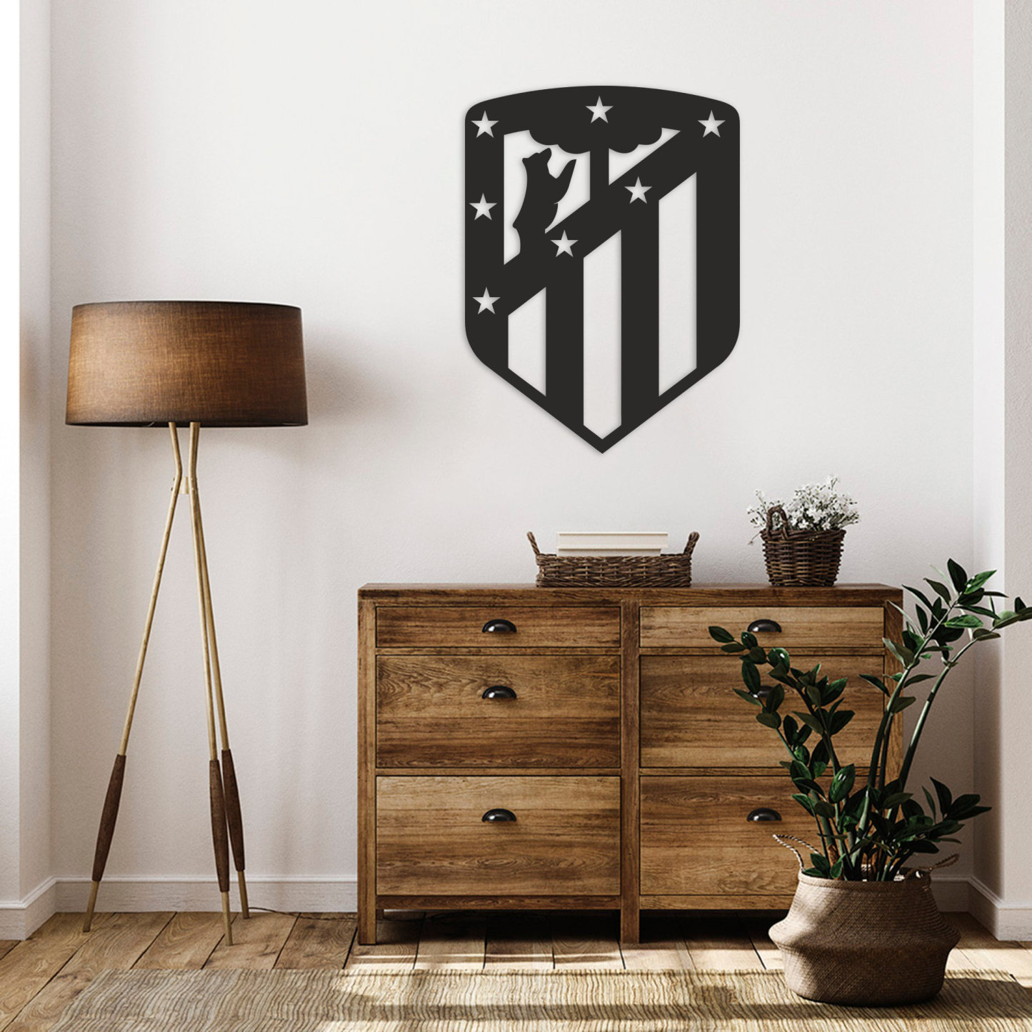 Atletico Madrid, Football Metal Art Gift