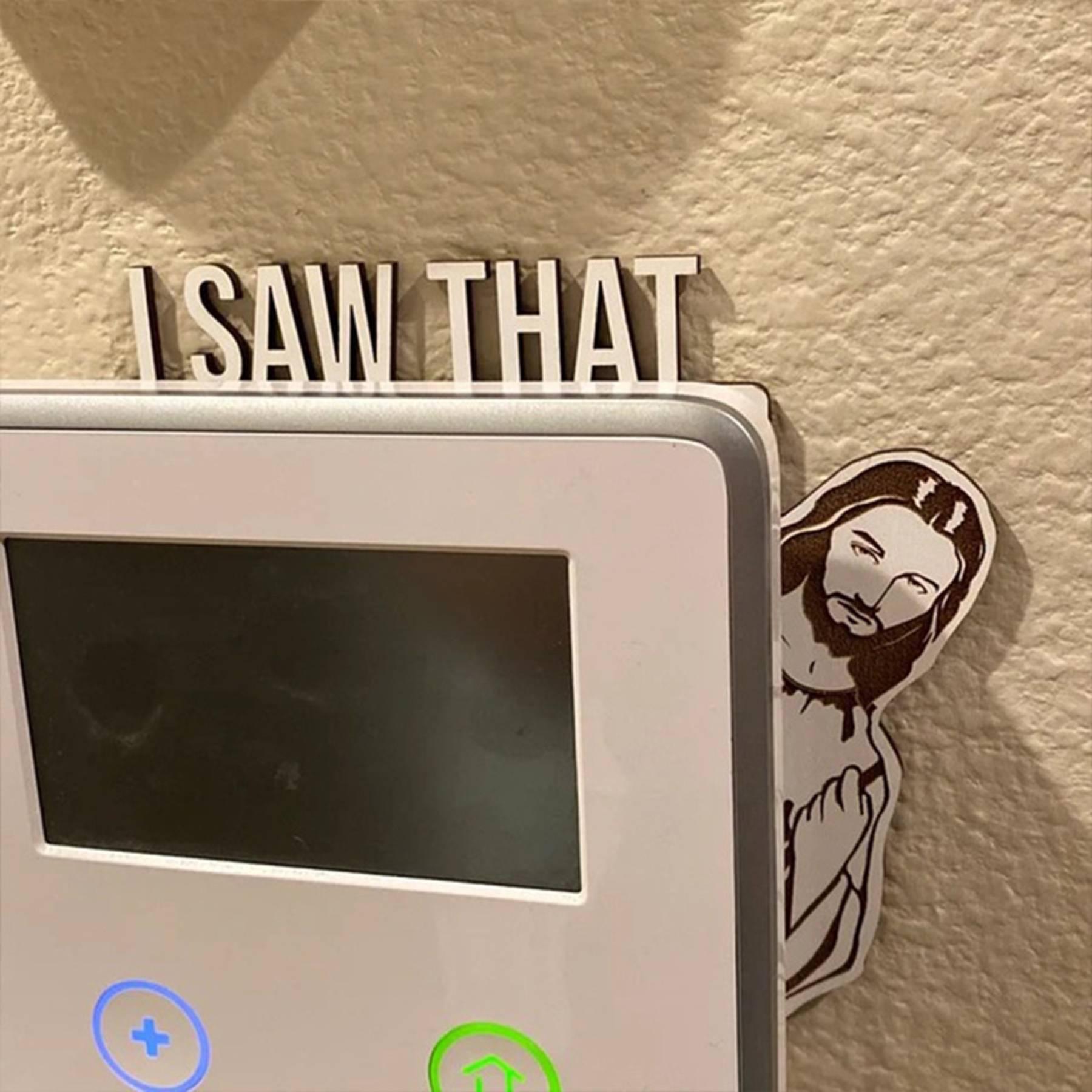 I Saw That Jesus Door Corner Decor | Funny Home Decor