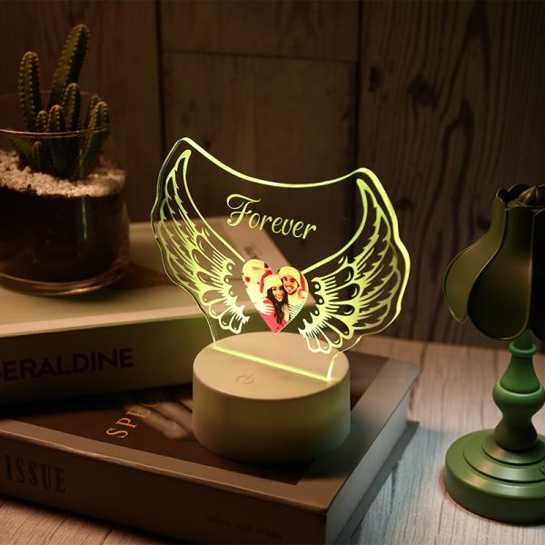 Personalized Angel Wing Night Light，Custom Gifts Birthday Gift Ideas