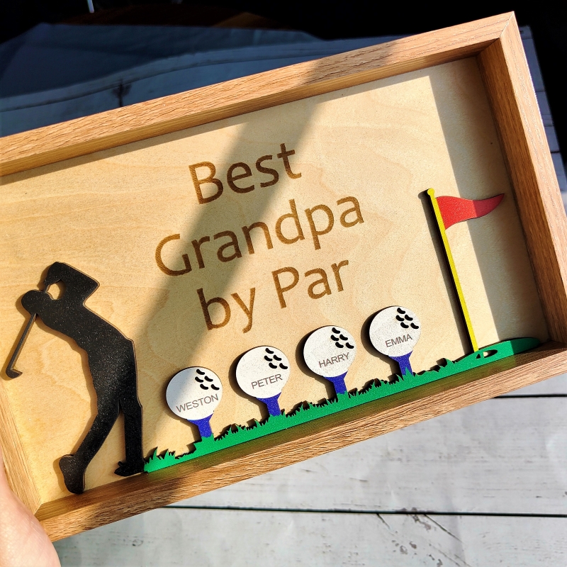 🏌⛳Wooden Golf Sign - Personalized Gift for Husband & Grandpa