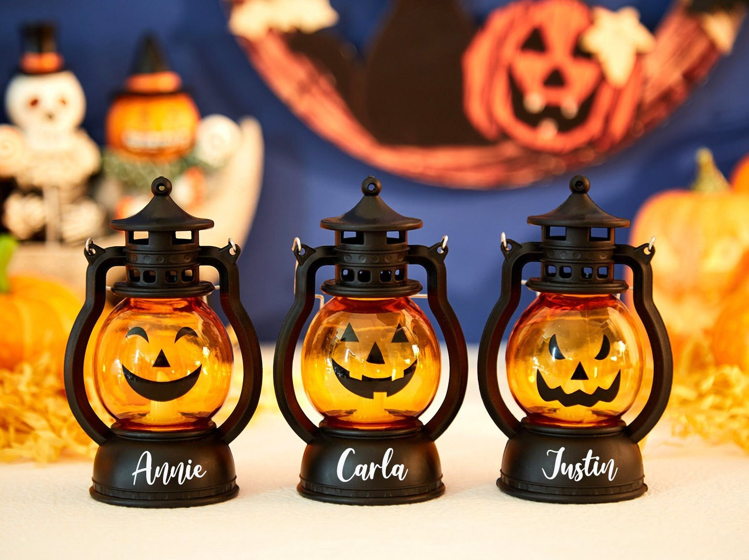 Halloween Pumpkin Ghost Lantern Lamp,Kids Party Gift,Holiday Decor