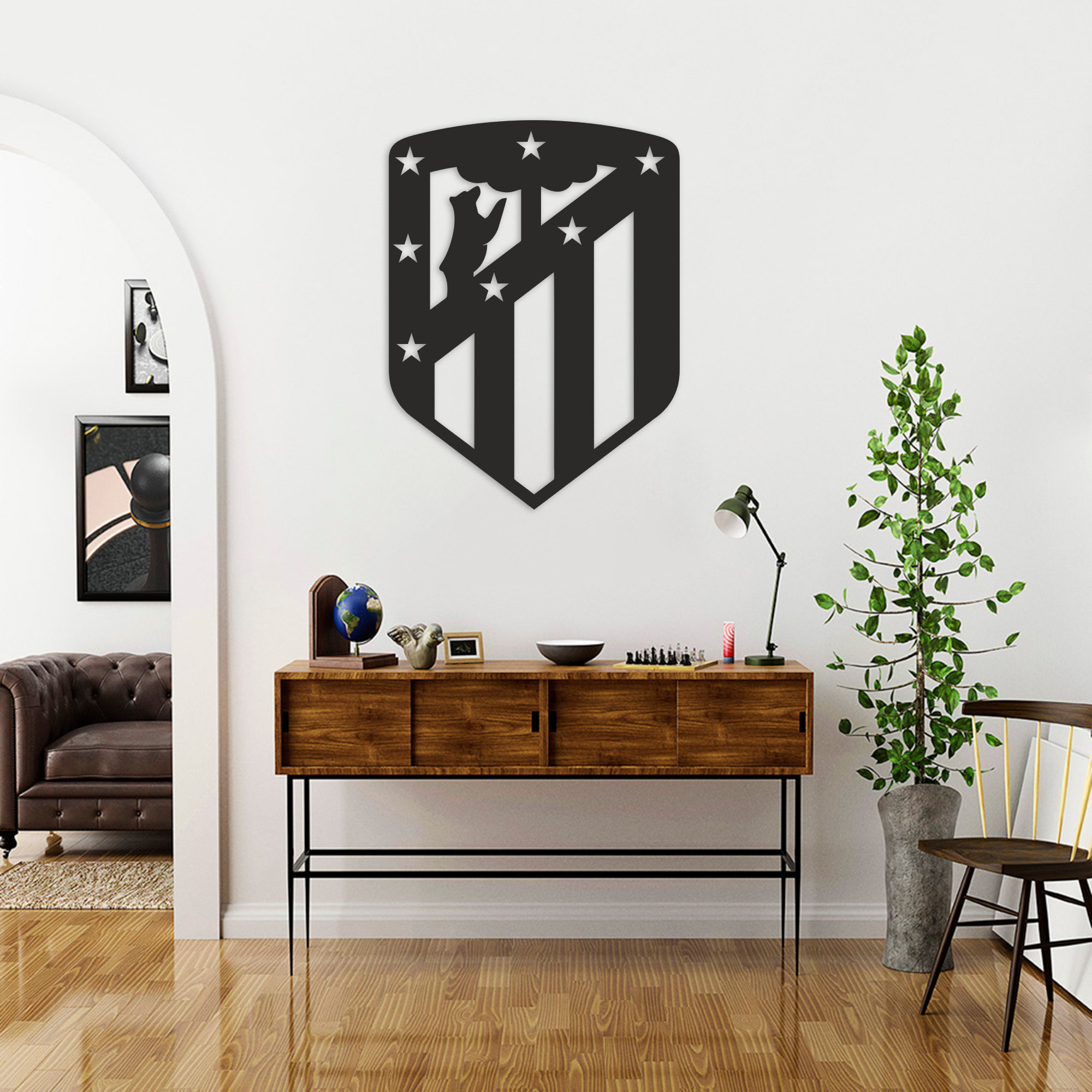 Atletico Madrid, Football Metal Art Gift