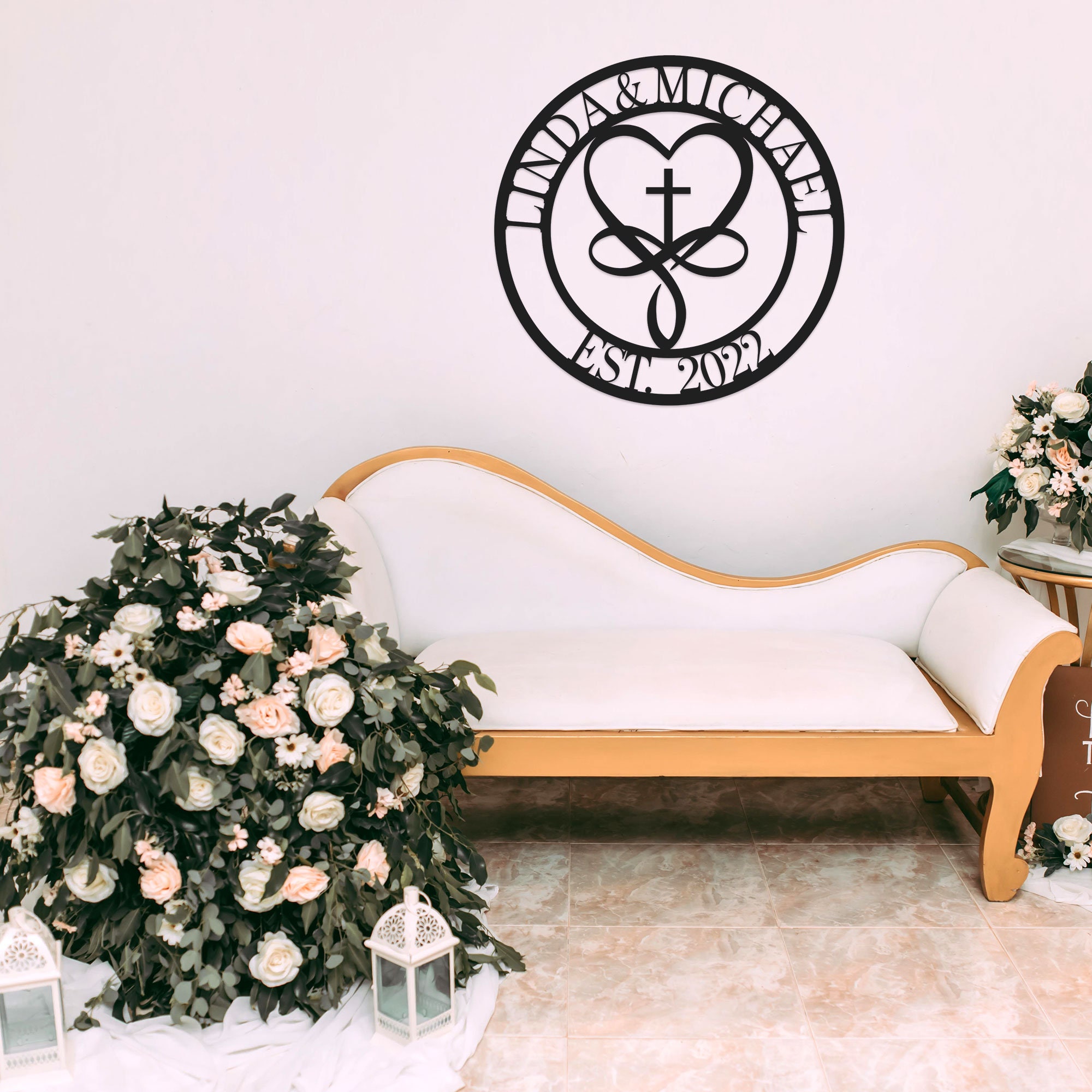 Customized love metal sign, anniversary wedding gift