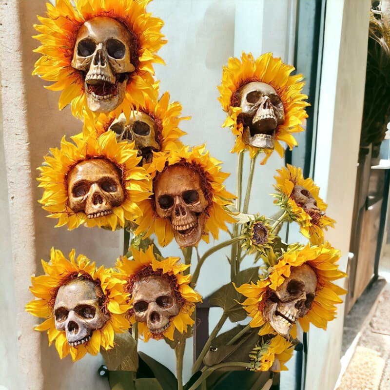 Horrorific Skull Sunflowers🌻💀Garden Flower Decration