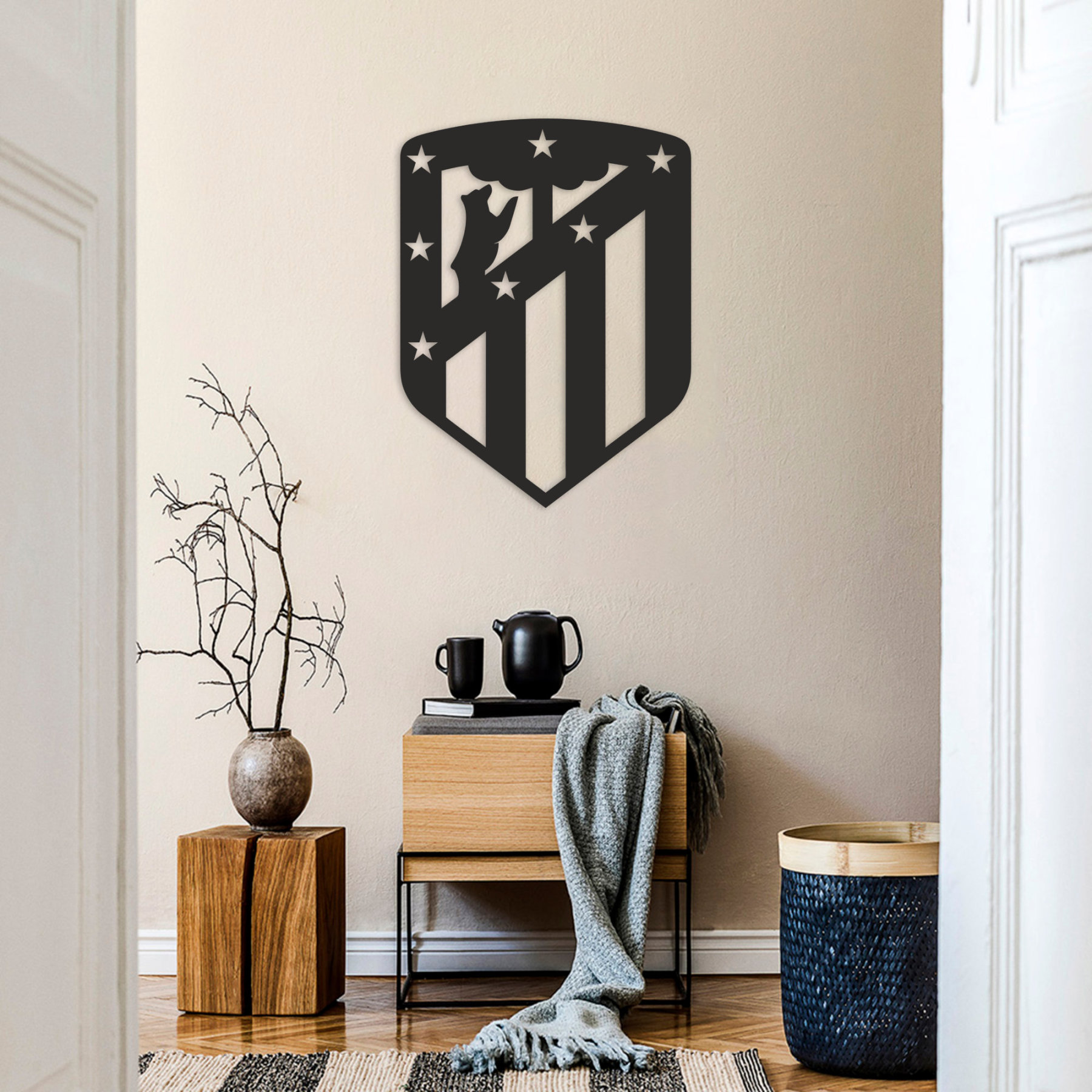 Atletico Madrid, Football Metal Art Gift