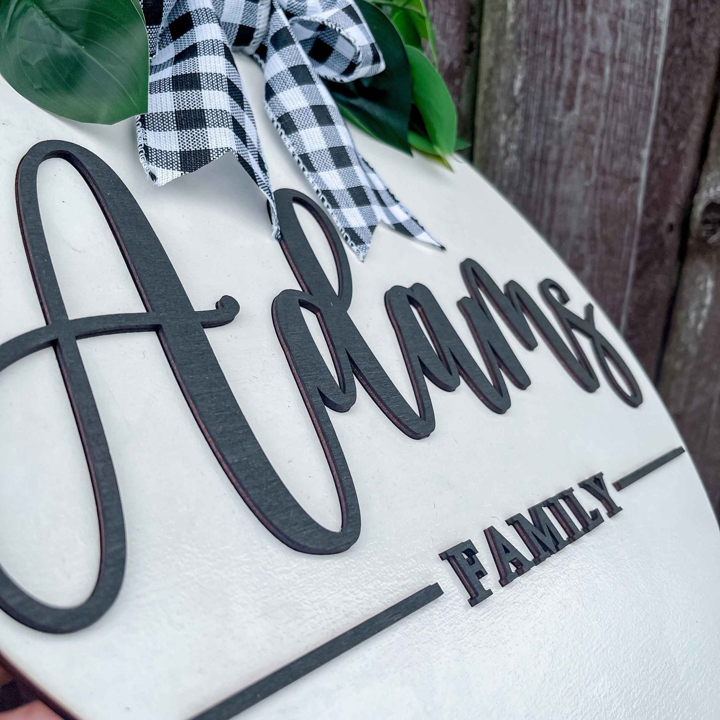 Welcome Wooden Family Name Sign - Wedding, Housewarming gift