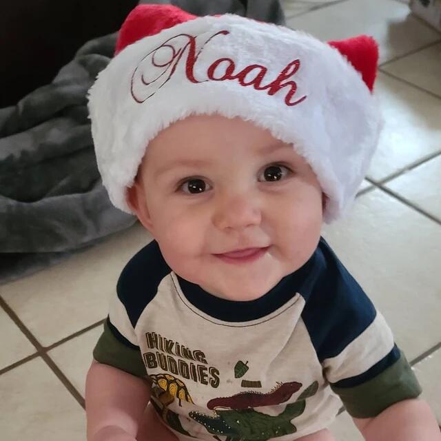 Personalized Matching Embroidered Santa Christmas Hats