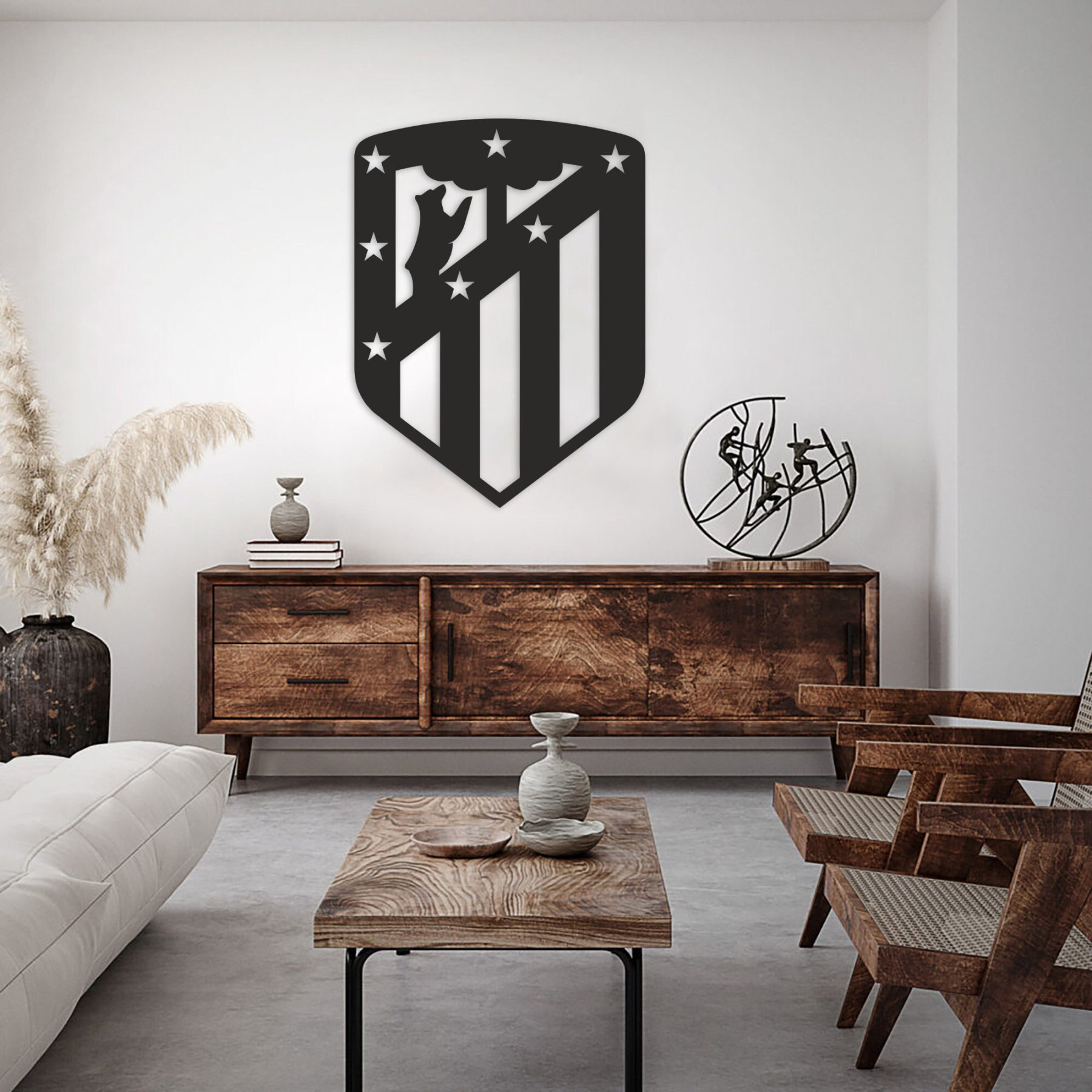 Atletico Madrid, Football Metal Art Gift