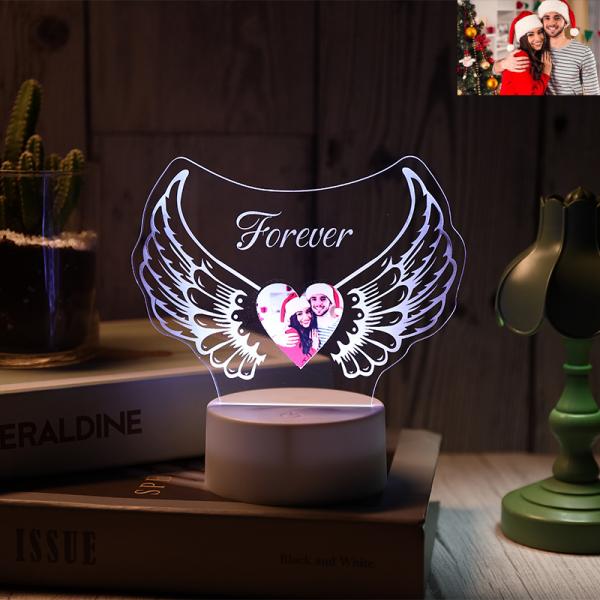 Personalized Angel Wing Night Light，Custom Gifts Birthday Gift Ideas