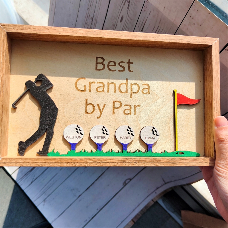 🏌⛳Wooden Golf Sign - Personalized Gift for Husband & Grandpa