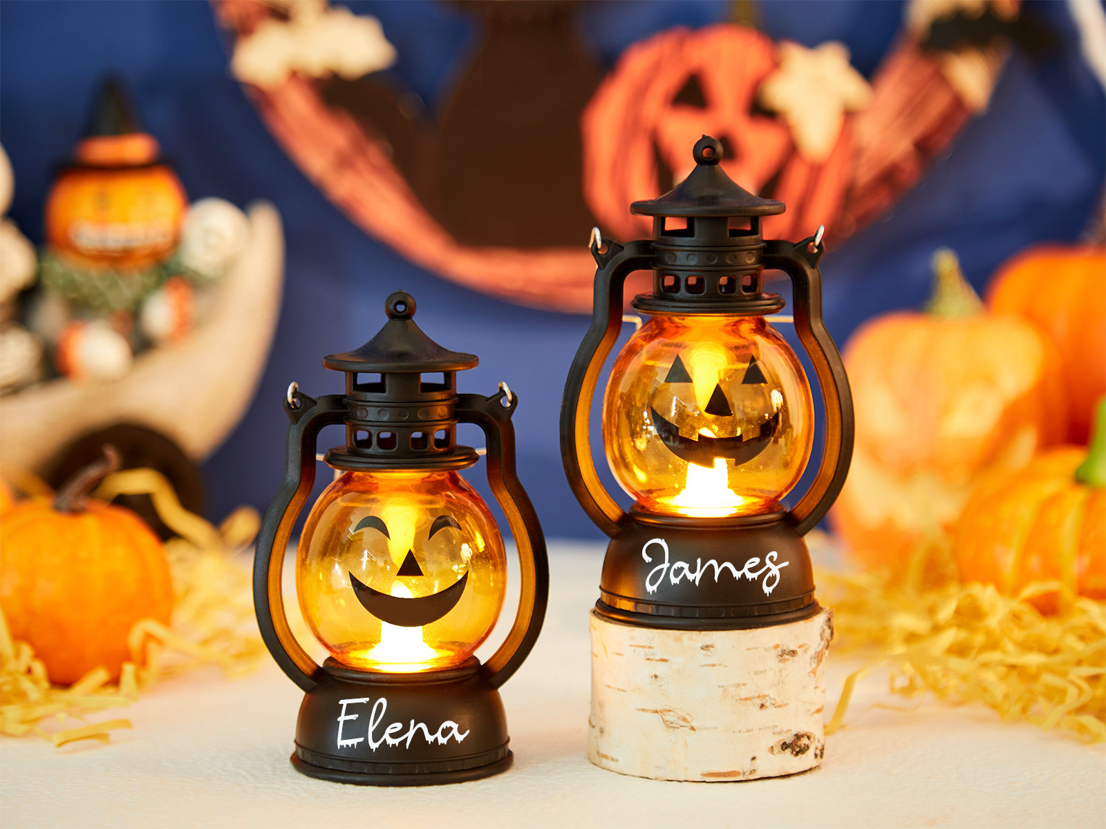 Halloween Pumpkin Ghost Lantern Lamp,Kids Party Gift,Holiday Decor