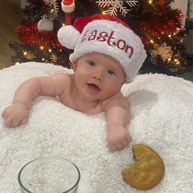 Personalized Matching Embroidered Santa Christmas Hats