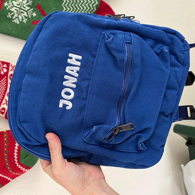 Personalized Kids Canvas Backpack