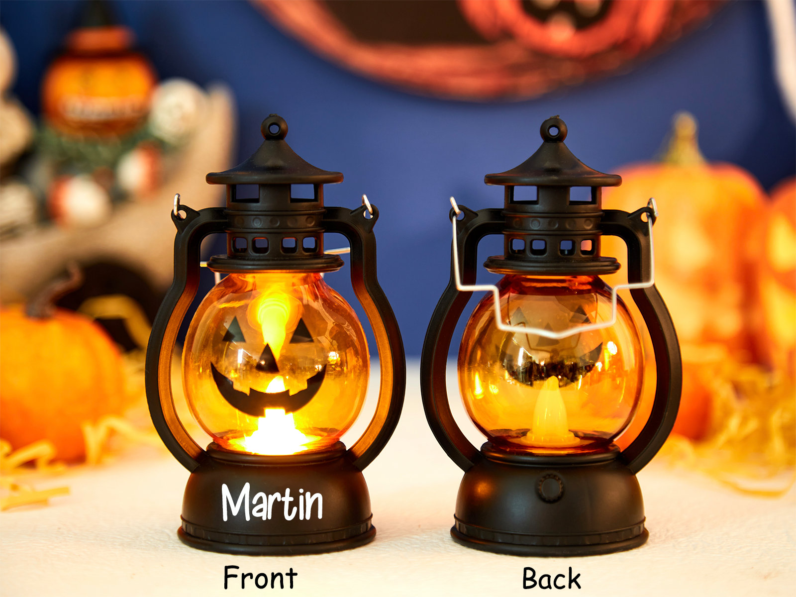 Halloween Pumpkin Ghost Lantern Lamp,Kids Party Gift,Holiday Decor