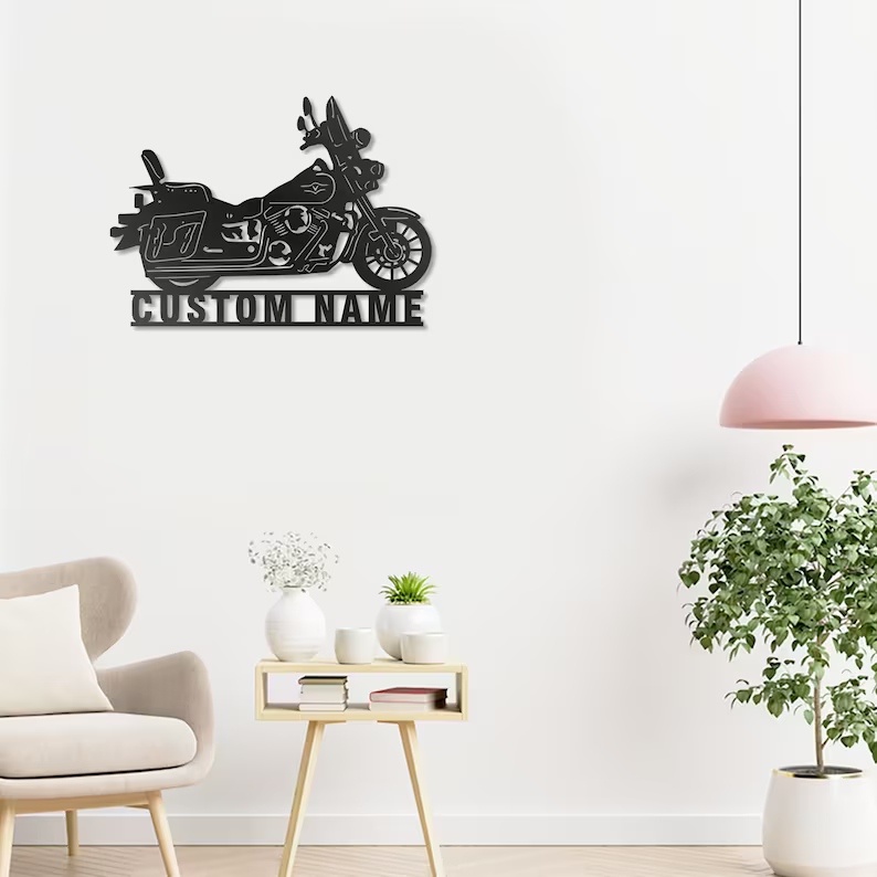 Surname Logo - Motorcycle Metal Logo