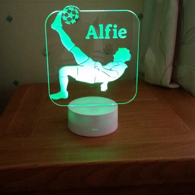 Personalised Football Night Light
