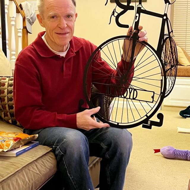 Custom Metal Bike Sign, Cycling Gift for Men