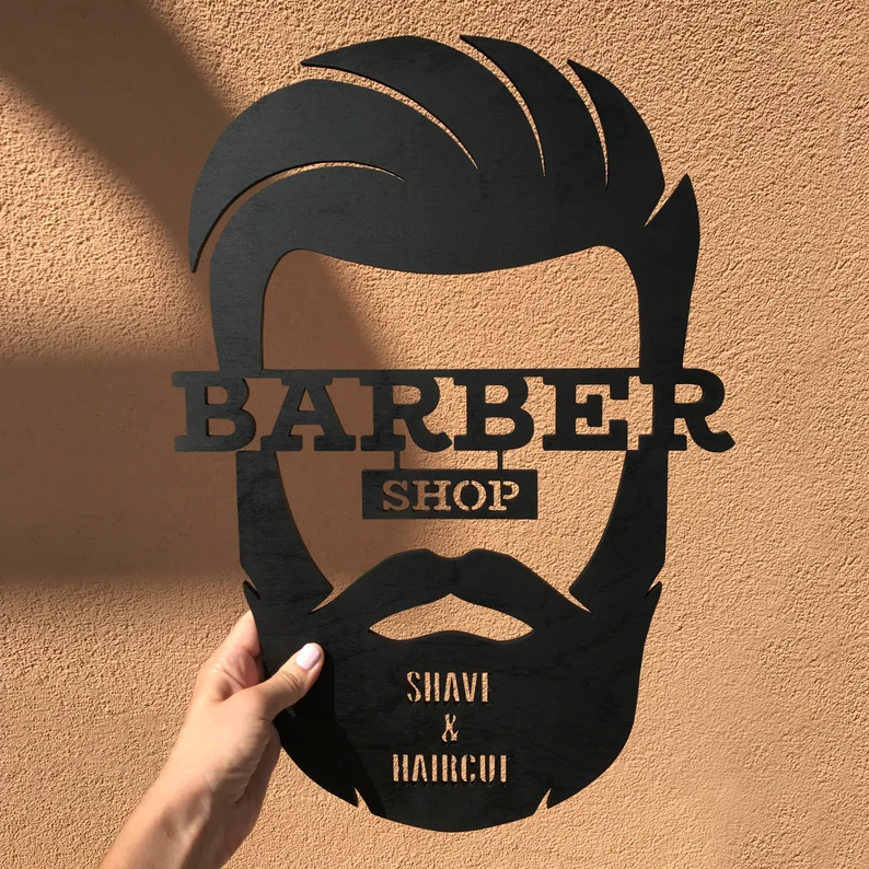 Custom Hair Salon Metal Wall Art, Personalized Hair Stylist Name Logo