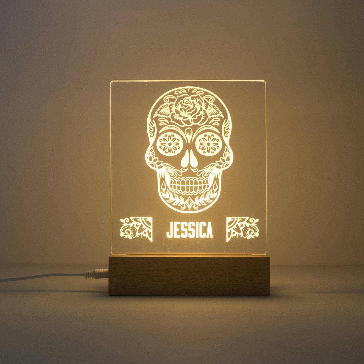 Sugar skull lamp🎃LED light up sign