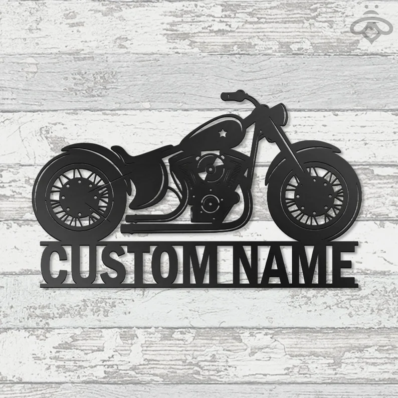 💝【BUY 2 Free Shipping】💝Custom Name Sign For Motorcycle Lovers -  Motorcycle Metal Sign