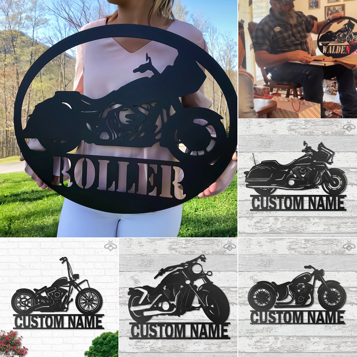 💝【BUY 2 Free Shipping】💝Custom Name Sign For Motorcycle Lovers -  Motorcycle Metal Sign