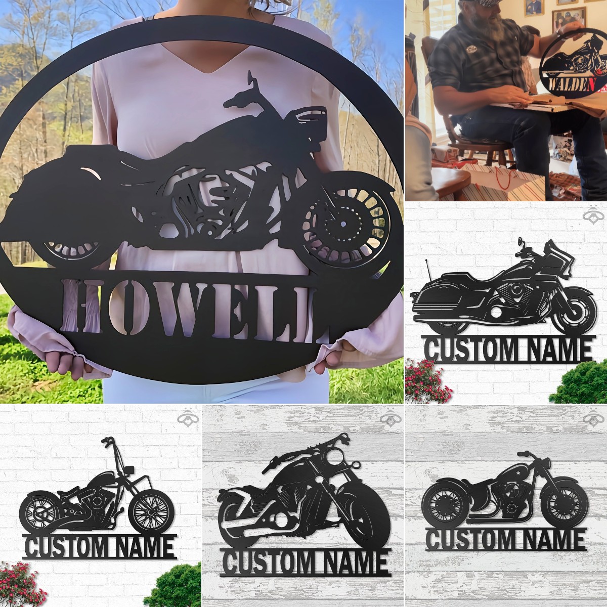 💝【BUY 2 Free Shipping】💝Custom Name Sign For Motorcycle Lovers -  Motorcycle Metal Sign
