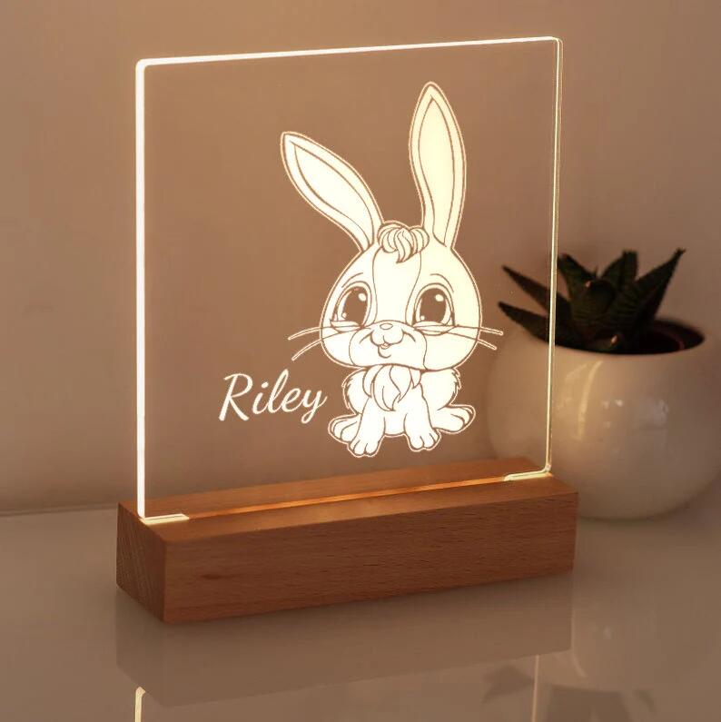 Rabbit Night Light - Personalized Name Night Lights for Kids