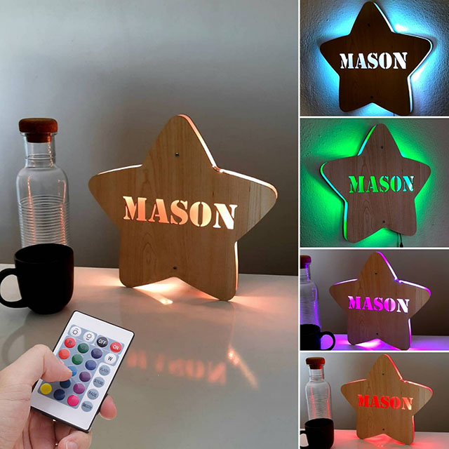 Children's room night light, personalized gift for children