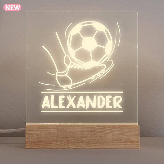 Soccer Ball - Personalized Night Light