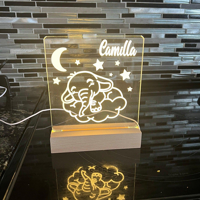 Elephant - Personalized Night Light