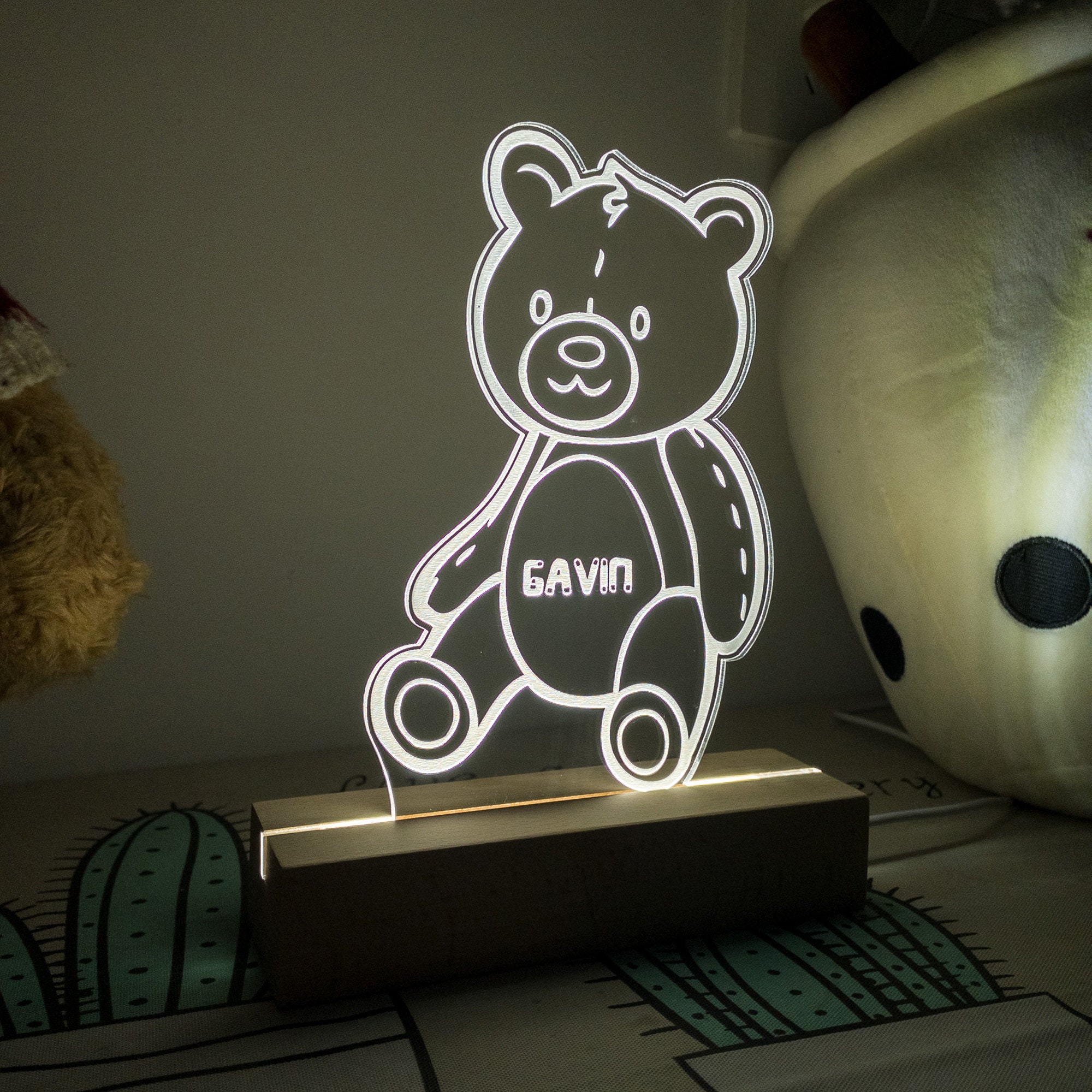 Teddy Bear Night Light, Personalize Night Light Kid
