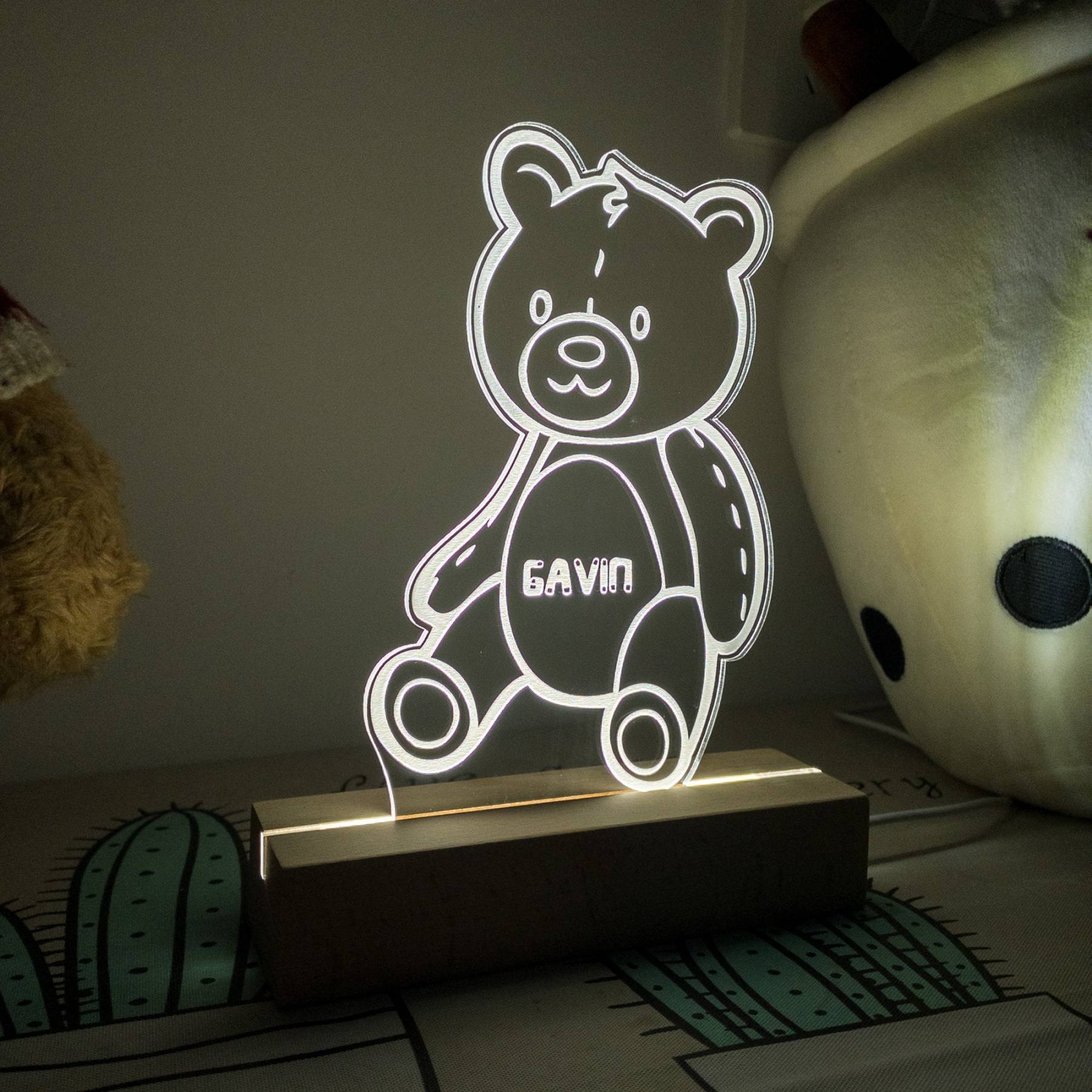 Teddy Bear Night Light, Personalize Night Light Kid