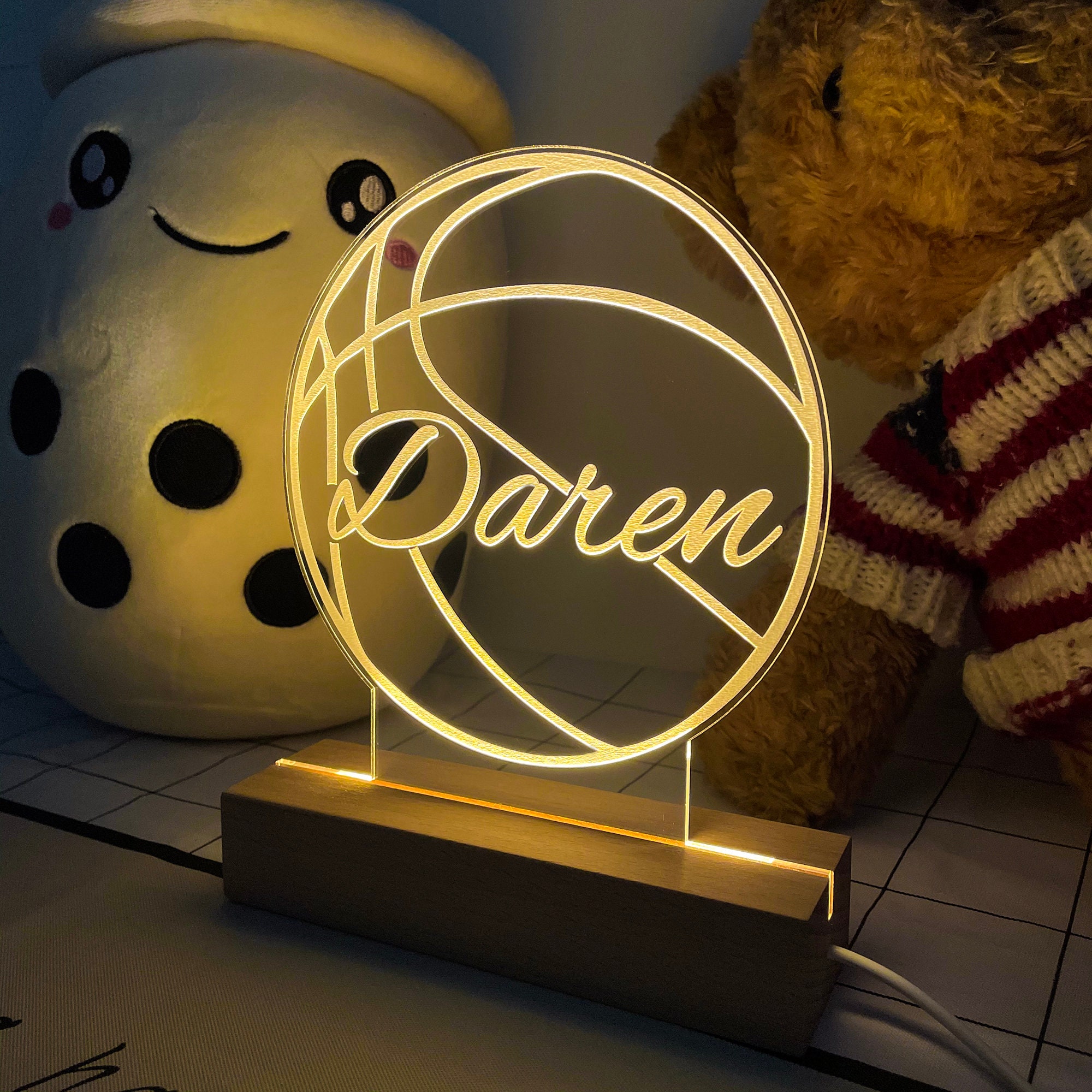 Personalized 3D Illusion Lamp Basketball