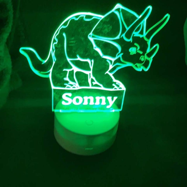 Personalised Dinosaur Night Light
