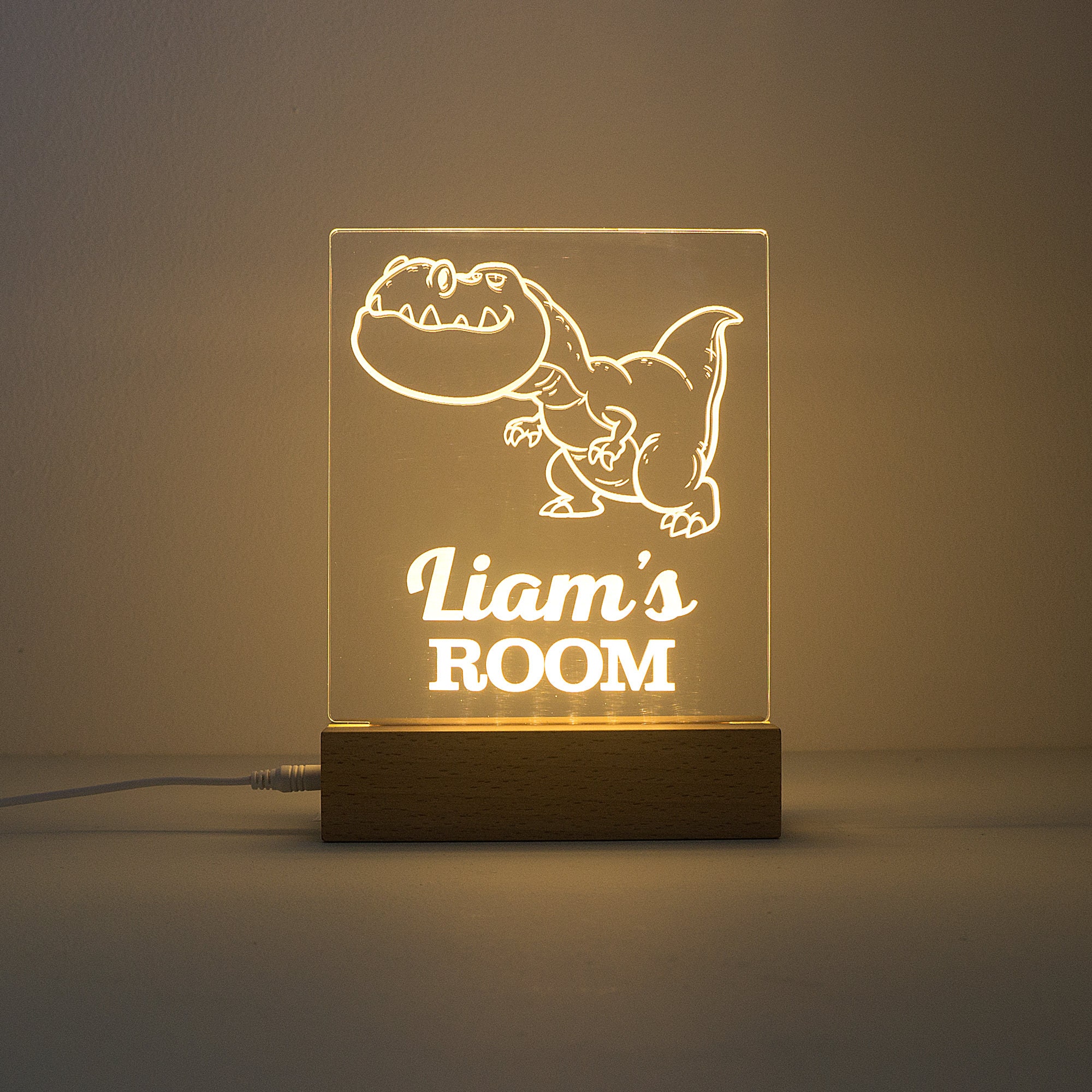 Personalised dinosaur name sign