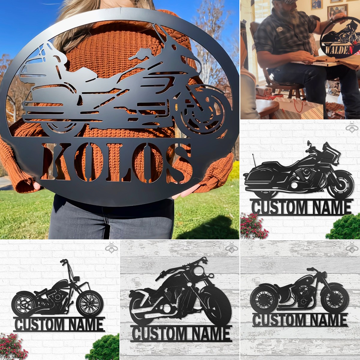 💝【BUY 2 Free Shipping】💝Custom Name Sign For Motorcycle Lovers -  Motorcycle Metal Sign