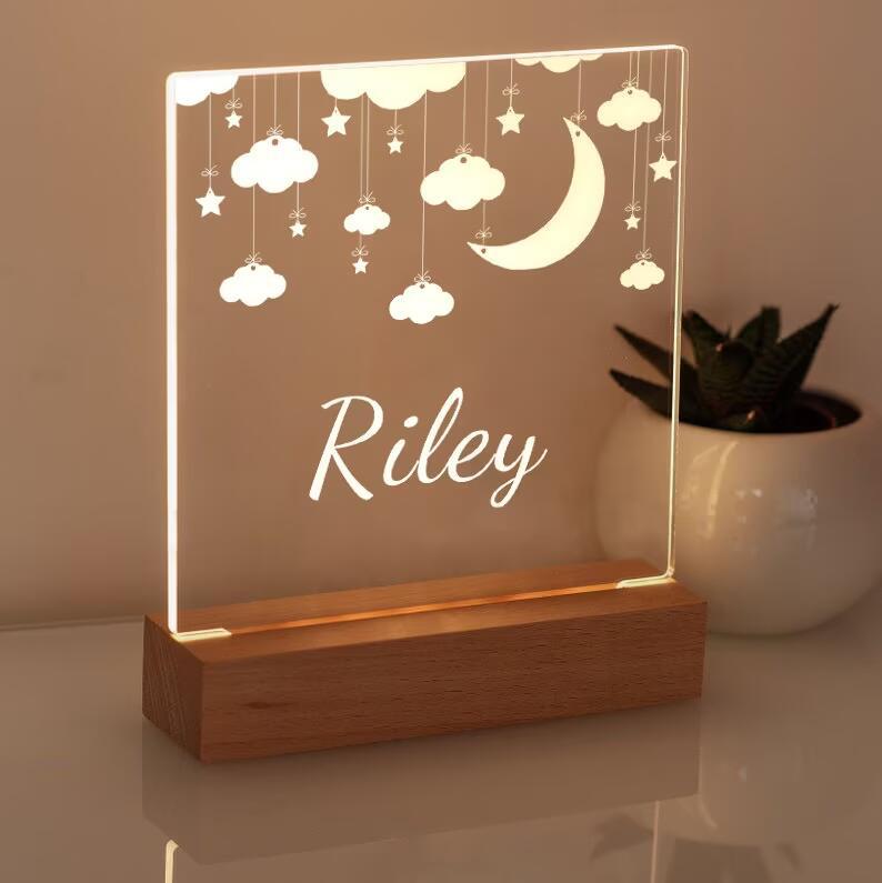 Custom Moon Cloud Night Light