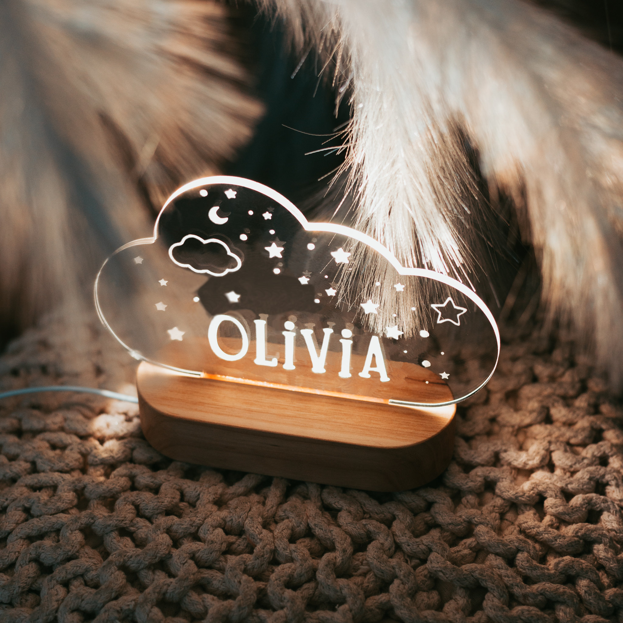 Custom Baby Night Light, Cute Nursery Decor