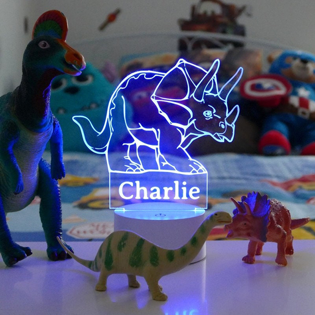 Personalised Dinosaur Night Light
