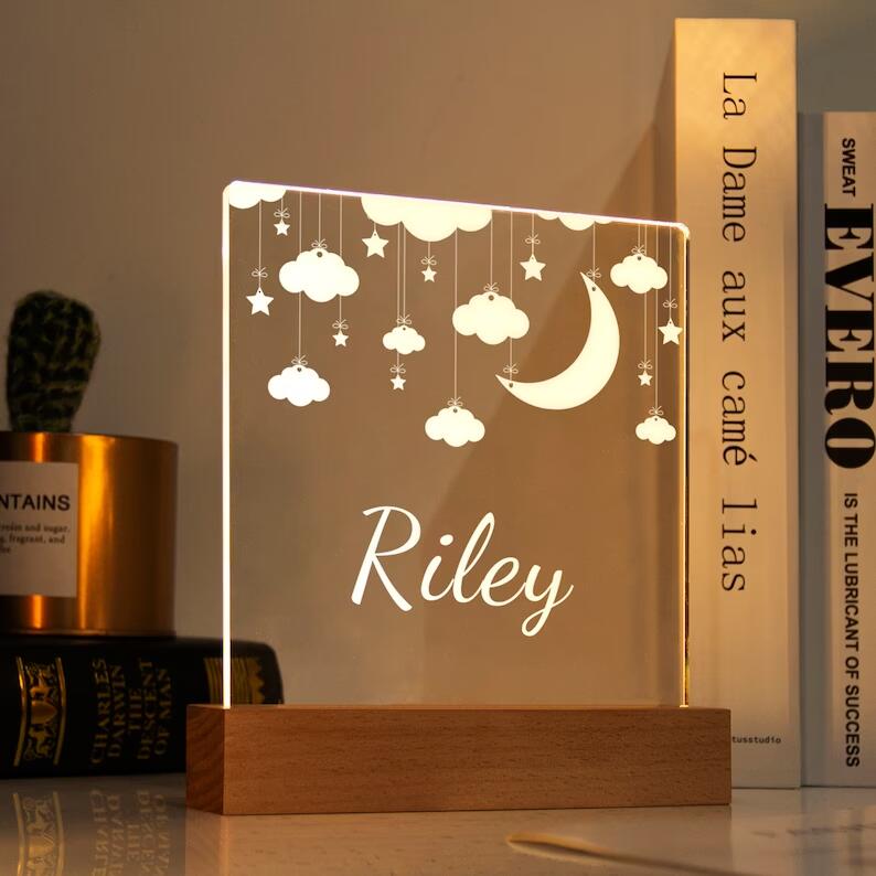 Custom Moon Cloud Night Light