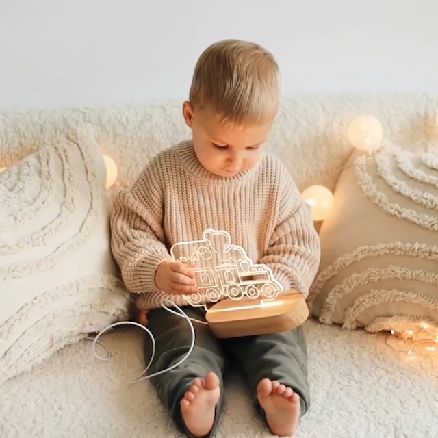 Personalized Train Night Light