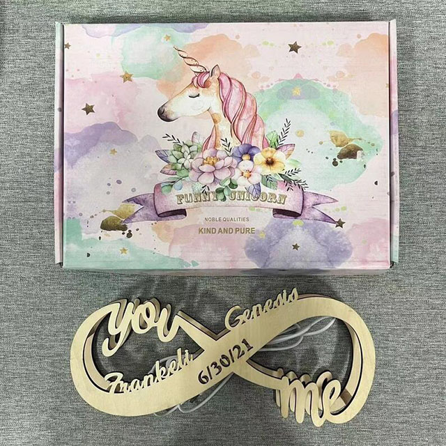 Engraved Wooden Name Nightlight Wedding Anniversary Gift