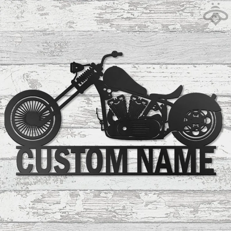 💝【BUY 2 Free Shipping】💝Custom Name Sign For Motorcycle Lovers -  Motorcycle Metal Sign